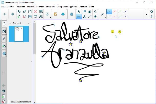 Come si utilizza l'inchiostro digitale in Smart Notebook