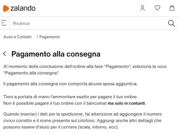 Siti per pagamento alla consegna: vestiti