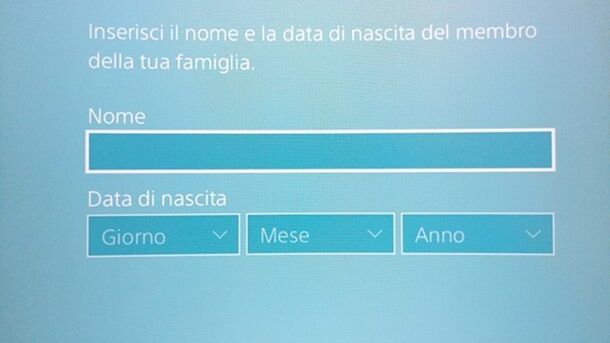 Impostazioni account Famiglia PS4