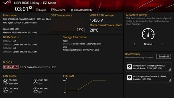 Profilo pre-configurato BIOS