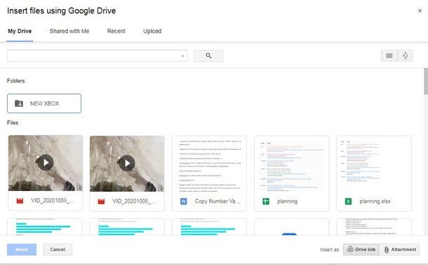 Inserire allegati molto pesanti in Gmail utilizzando Google Drive