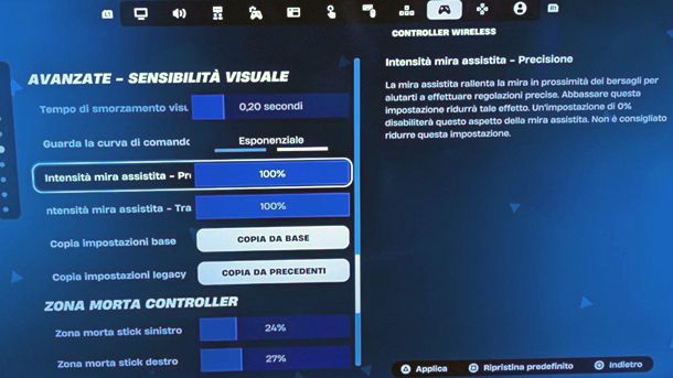 Come attivare la mira assistita su Fort