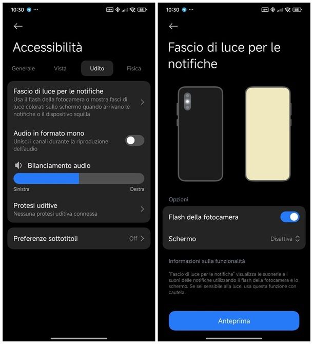 Come mettere il flash alle notifiche