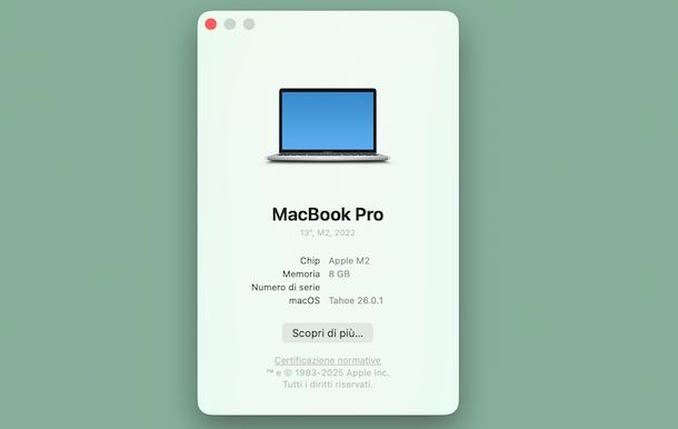Informazioni su questo Mac