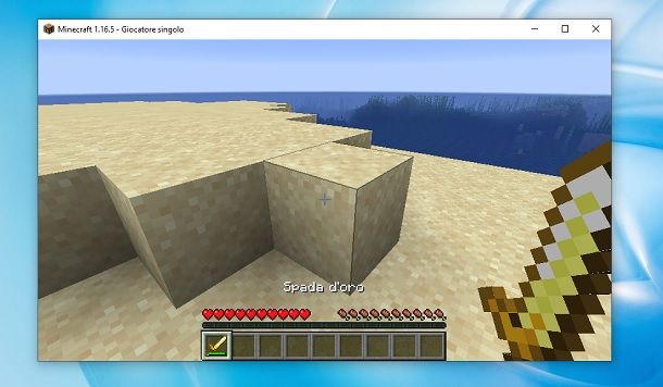 Spada oro Minecraft