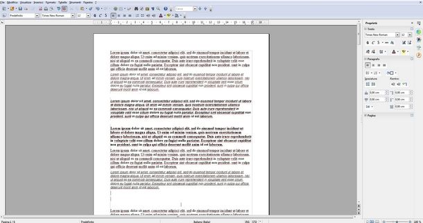 Numerare tutte le pagine della tesi con OpenOffice