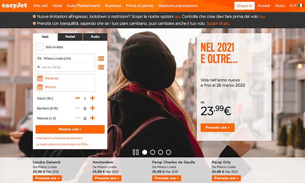 Come cancellare voli easyJet online