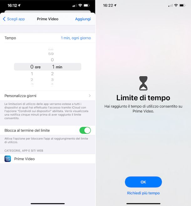 Tempo di utilizzo iOS