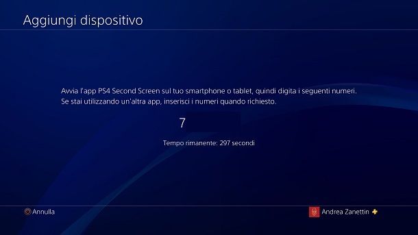 Aggiungi dispositivo PS4