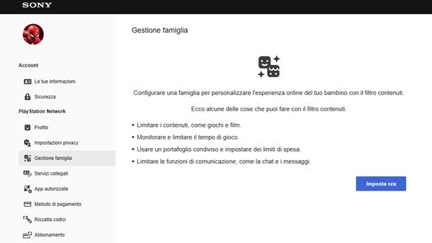 Gestione famiglia PS4 da PC