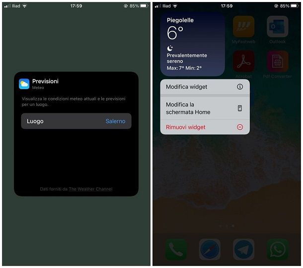 Come modificare iOS: widget