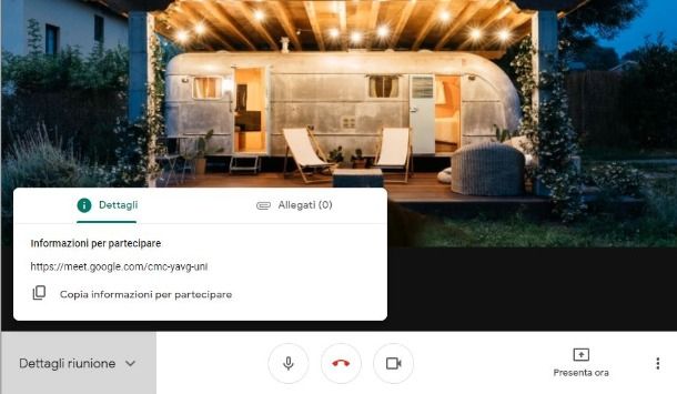 riunione su google meet