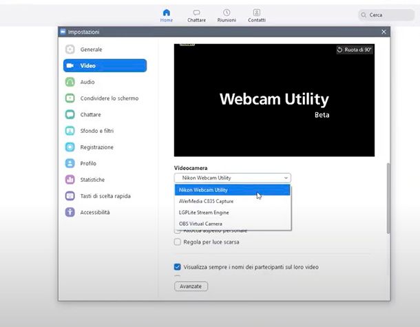 Come collegare fotocamera al PC Webcam utility