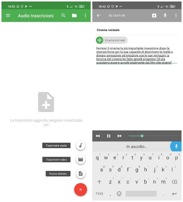 App per trascrivere audio gratis