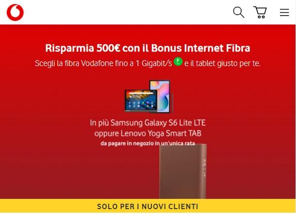 Come ottenere il bonus PC Vodafone