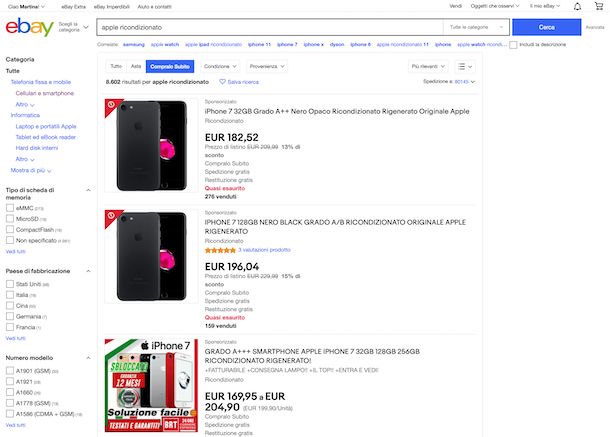 eBay Ricondizionati