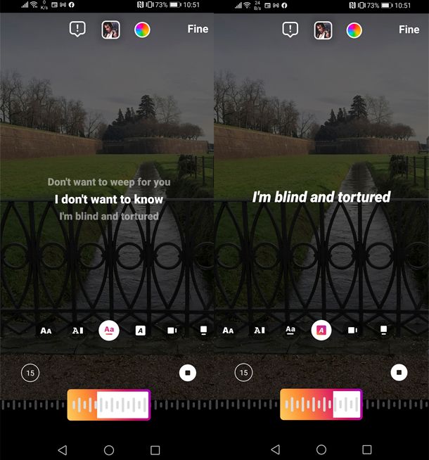 Come mettere la musica su Instagram senza icona esempio icona