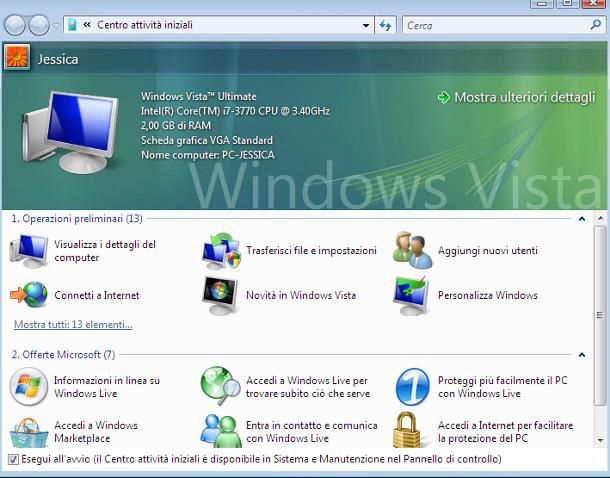Come aggiornare Windows Vista