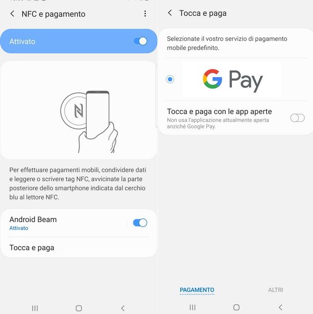 Abilitare i pagamenti Tap and Pay