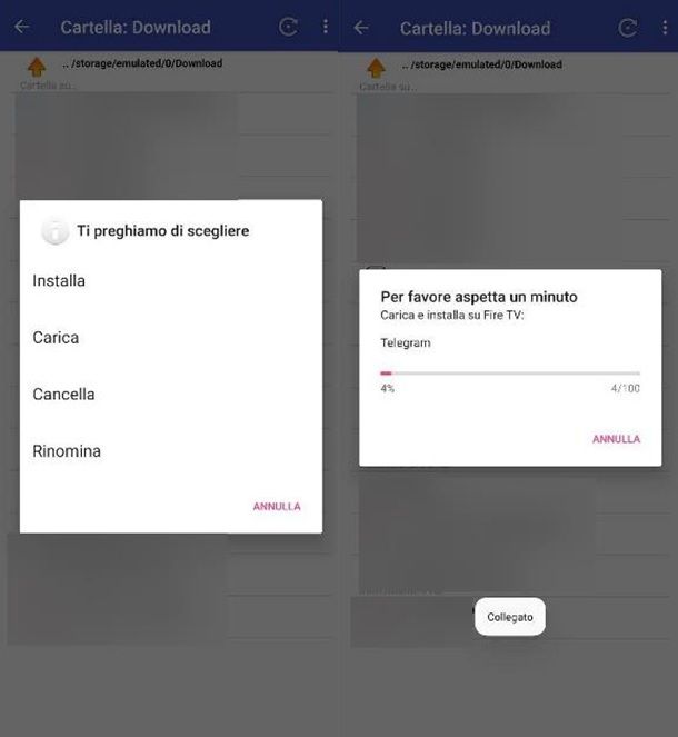 Installazione APK Fire TV Stick