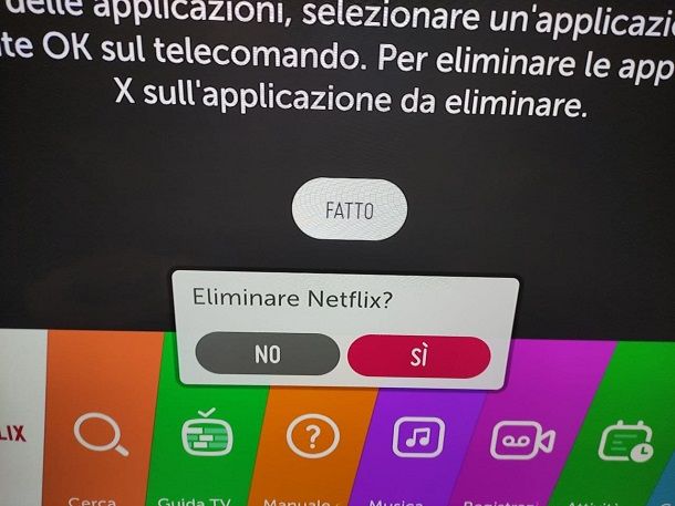 Come togliere Netflix dalla TV