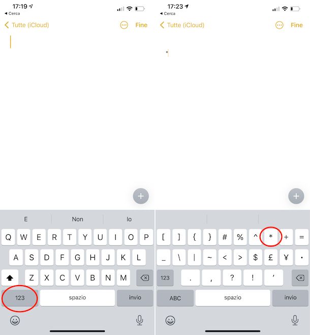 Tastiera iOS