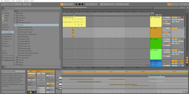 schermata creazione ritmo Ableton Live