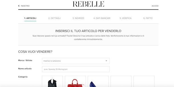 Siti per vendere abbigliamento online