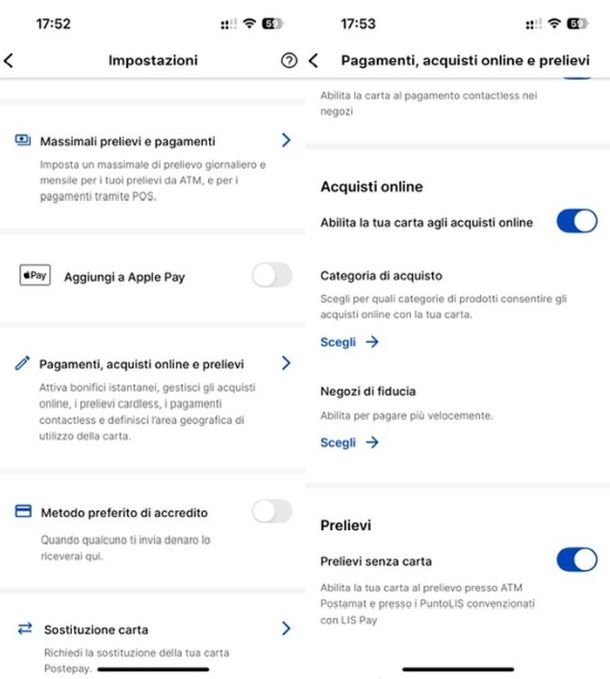 Abilitare acquisti online BancoPosta