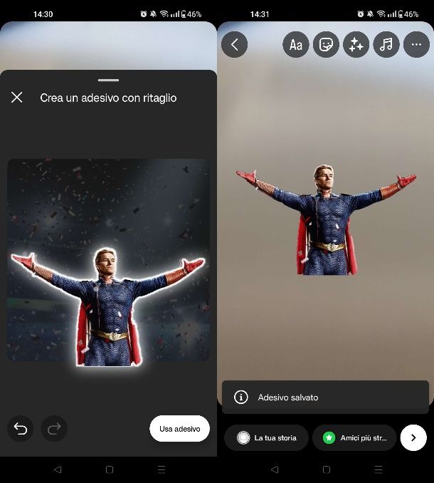 Come trasformare una foto in sticker per Instagram