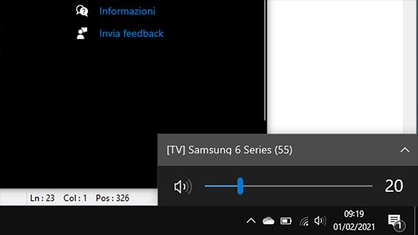 volume su tv via bluetooth windows 10