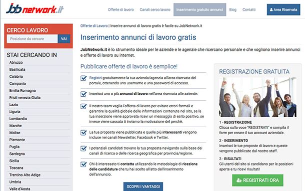 Siti per ricerca personale JobNetwork