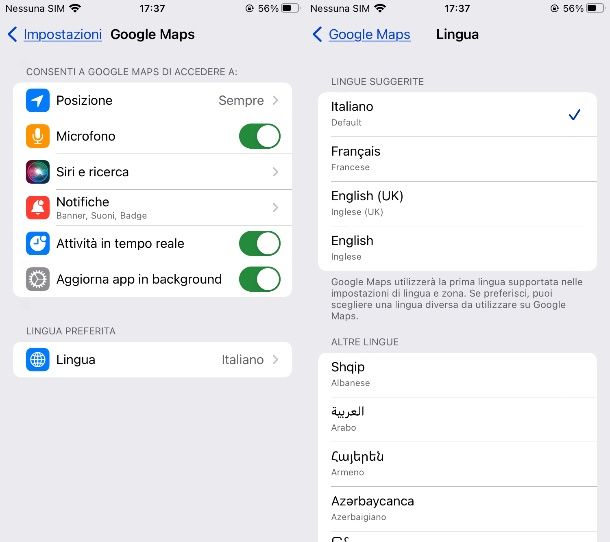 Come cambiare voce a Google Maps su iPhone