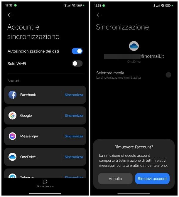 Come eliminare account Microsoft
