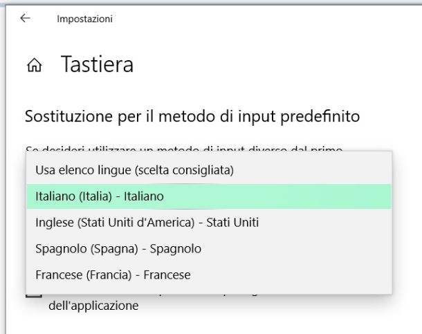 tastiera italiana