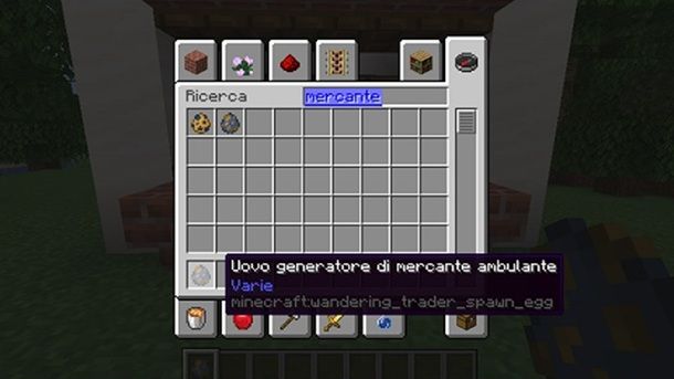 Uovo generatore di mercante ambulante Minecraft