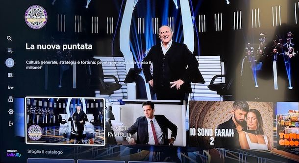 Rivedere programmi Canale 5 smart TV