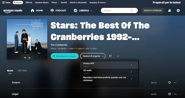 Acquistare musica online