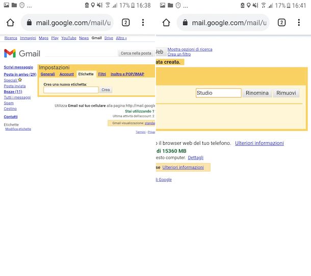 Gmail Android Web