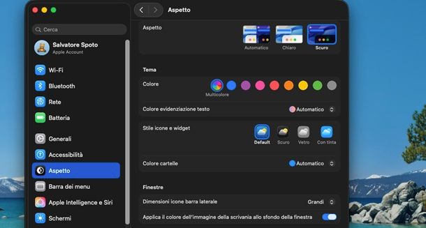 Come cambiare colore alla barra delle applicazioni su macOS