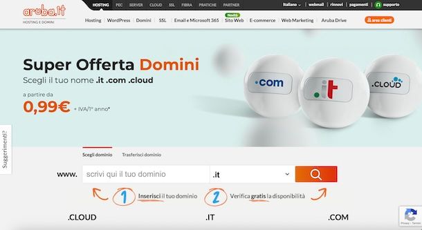 Acquistare un dominio online