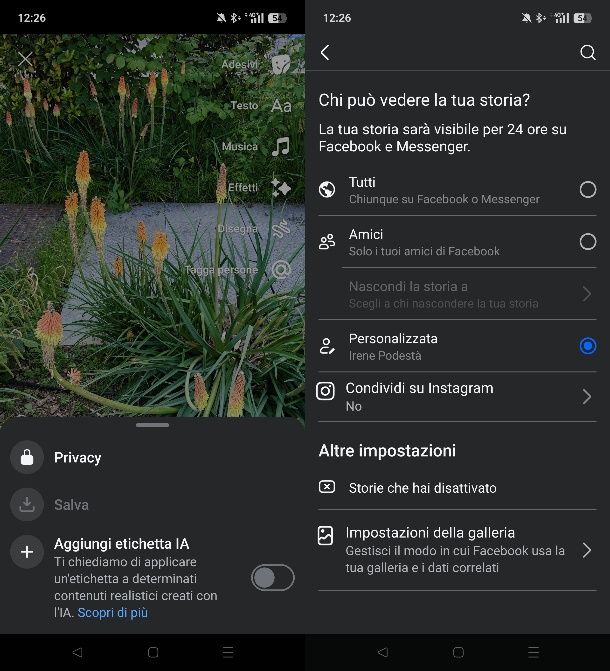 Come fare le storie di Facebook