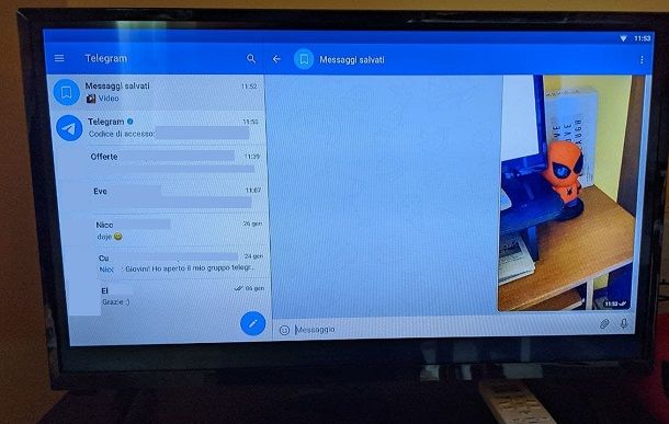 Guardare video Telegram su TV