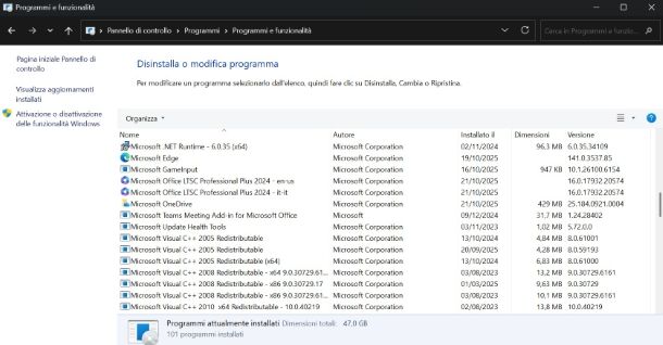 Disinstallare un programma definitivamente su Windows 11