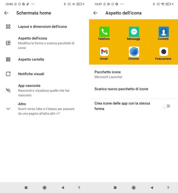 Cambiare icone Android