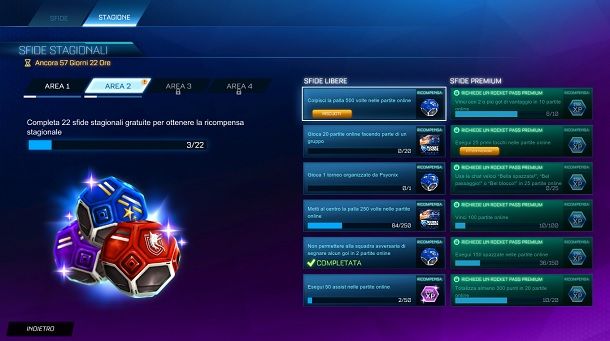 Riscuoti ritrovamento Rocket League