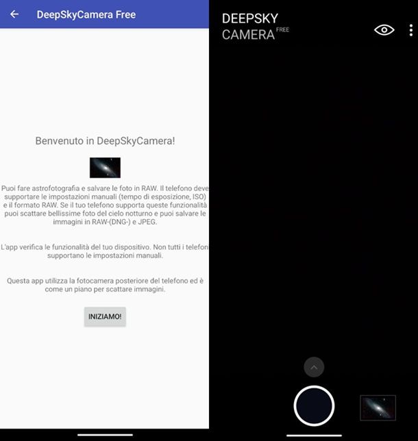 Come fotografare le stelle con Android tramite app
