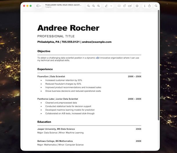 Curriculum vitae europeo