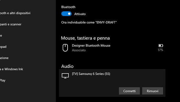 tv sotto audio bluetooth