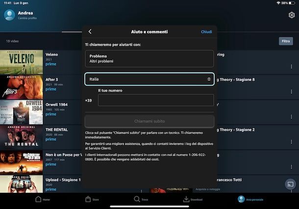 Assistenza Prime Video